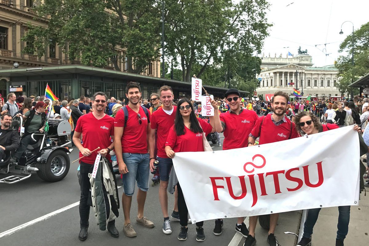 Die Regenbogenparade Wien - und Fujitsu mittendrin