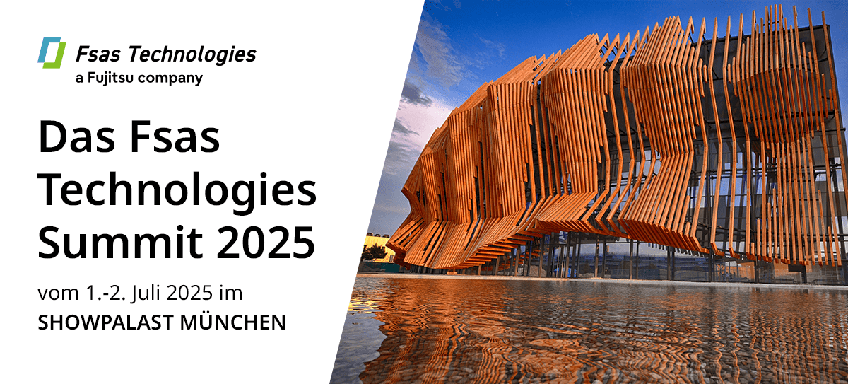 Der SHOWPALAST MÜNCHEN mit der Beschriftung "Das Fsas Technologies Summit 2025"