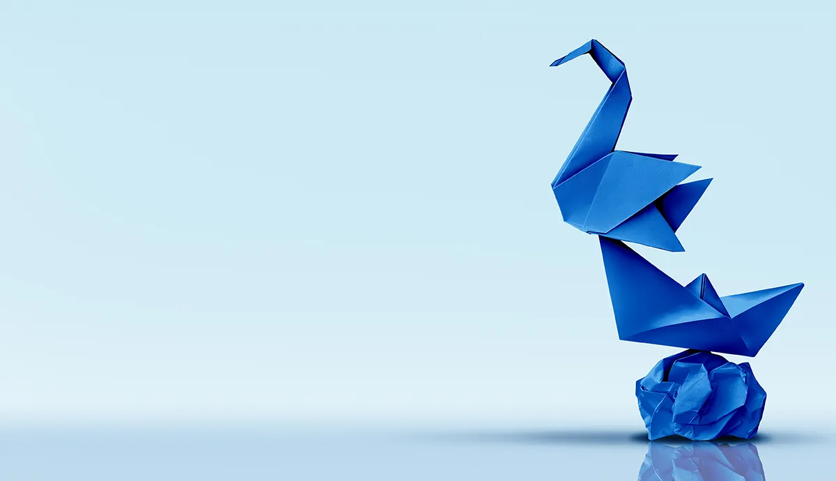 House of Modernization: Regulatorik als Treiber für IT-Transformation // Origami transformation into a bird